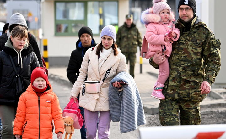 Sytuacja na przejściu granicznym  Medyka, 01.03.2022. / autor: PAP/Darek Delmanowicz
