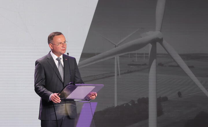 Prezydent Andrzej Duda podczas udziału w konferencji CYBERSEC Forum 2021 / autor: PAP/Grzegorz Momot
