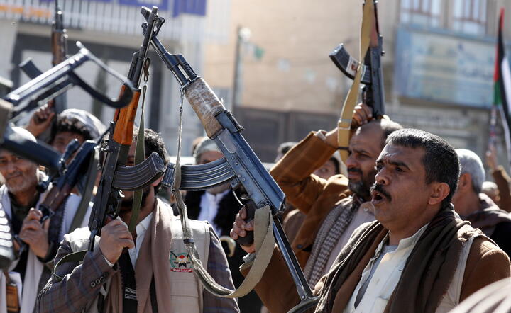 YEMEN HOUTHIS USA ISRAEL GAZA CONFLICT / autor: PAP/EPA/YAHYA ARHAB