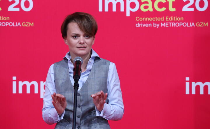Jadwiga Emilewicz podczas konferencji Impact'20 / autor: PAP
