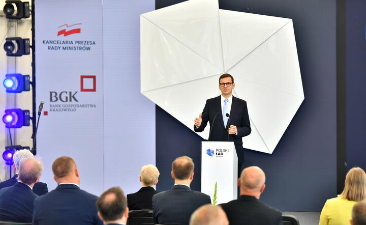 Mateusz Morawiecki w Kamieńcu Ząbkowickim / autor: PAP