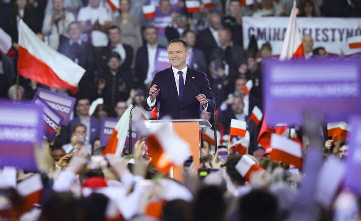 Karol Nawrocki podczas konwencji wyborczej w Łodzi / autor: PAP/Marian Zubrzycki