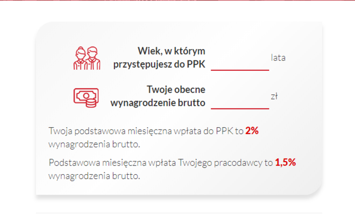 kalkulator PPK / autor: zrzut ekranu