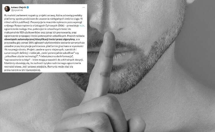 W Rumunii w dwa tygodnie po wyborach prezydenckich ruszyły praca nad przepisami cenzurującymi treści w internecie / autor: Pixabay + screen