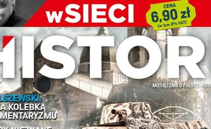 Fragment okładki bieżacego wydania miesięcznika "wSieci Historii"