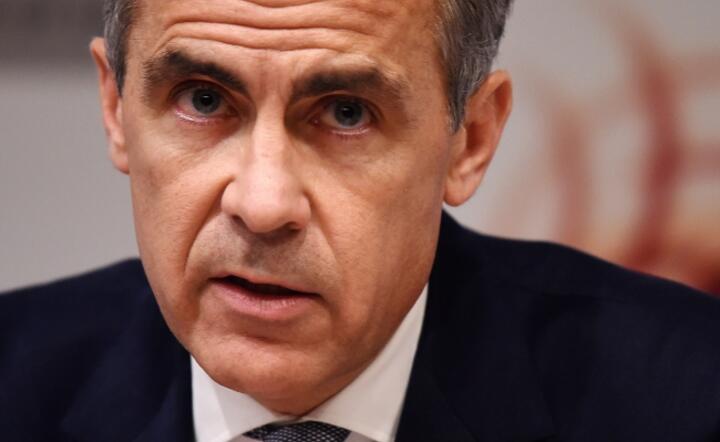 Gubernator Banku Anglii Mark Carney, fot. PAP/EPA/ANDY RAIN