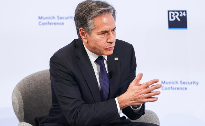 Sekretarz stanu USA Anthony Blinken / autor: PAP/EPA/RONALD WITTEK
