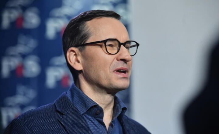Premier Mateusz Morawiecki podczas zjazdu Akademii PiS, 21 bm. w siedzibie partii przy ul. Nowogrodzkiej w Warszawie / autor: PAP/Piotr Nowak