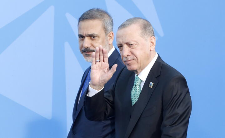 Recep Tayyip Erdoğan w Wilnie / autor: PAP/EPA