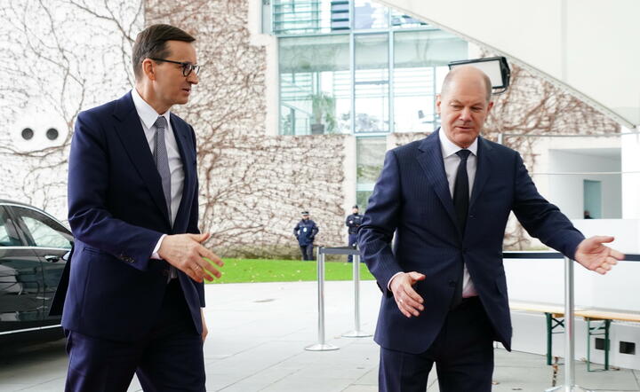 Mateusz Morawiecki i Olaf Scholz / autor: PAP/EPA