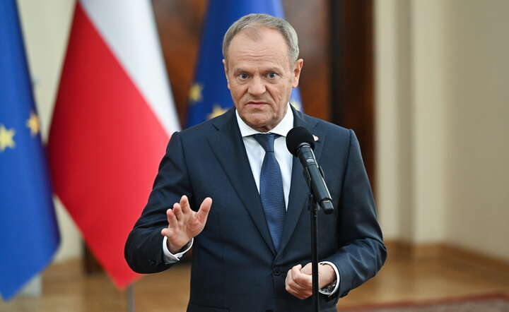 Premier Donald Tusk na konferencji po posiedzeniu rządu / autor: PAP/Radek Pietruszka
