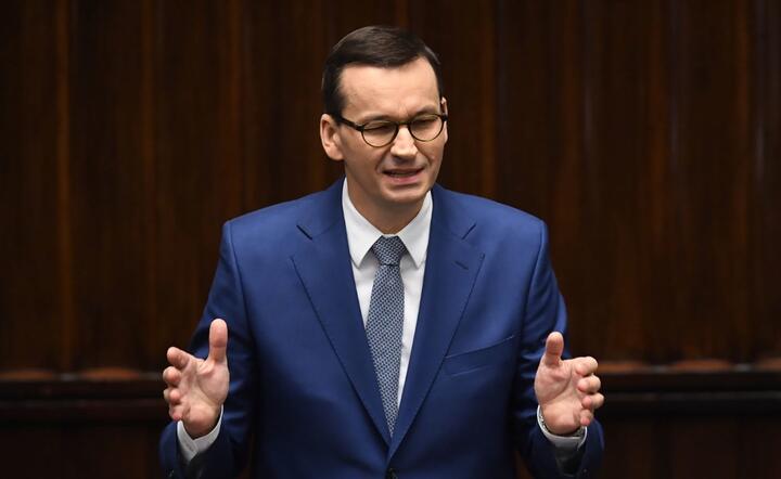  Premier RP Mateusz Morawiecki na sali plenarnej Sejmu / autor: PAP/Radek Pietruszka