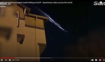 WIDEO. Spadła ogromna chińska rakieta! Są nagrania!
