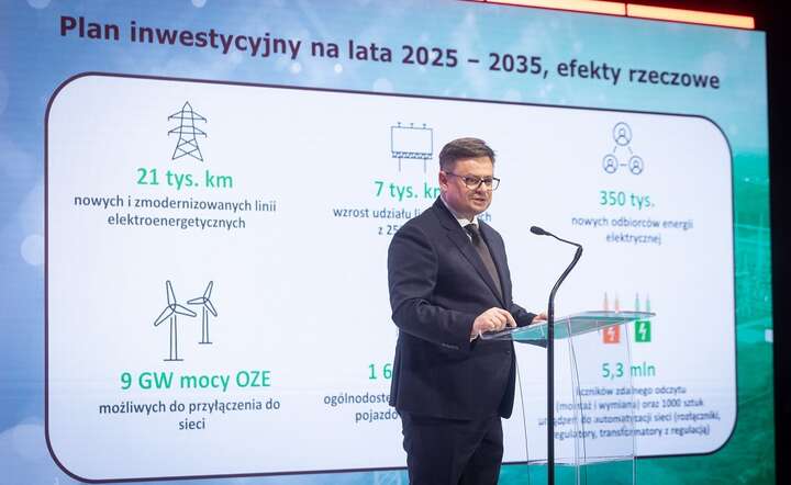Prezes Energi Operatora Robert Świerzyński na konferencji ws. modernizacji sieci elektroenergetycznej / autor: materiały prasowe Energa