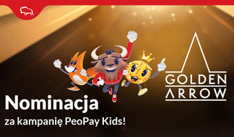 Kampania PeoPay KIDS nominowana w konkursie Golden Arrow 2021