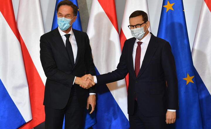 Mateusz Morawiecki, Mark Rutte / autor: PAP/Radek Pietruszka
