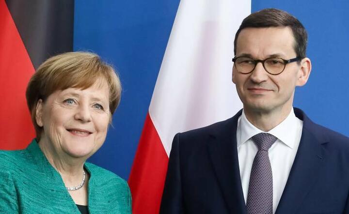 premier Mateusz Morawiecki i kanclerz Niemiec Angla Merkel / autor: PAP