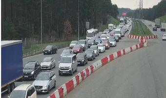 Kolejki przed bramkami na A1 w kierunku Gdańska