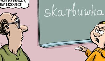 Rysownik punktuje błędy skarbówki i szkodliwe dla gospodarki działania Komorowskiego