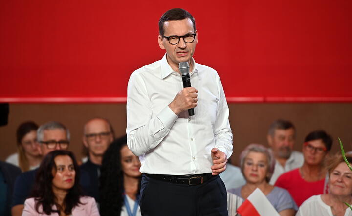 premier Mateusz Morawiecki podczas spotkania z mieszkańcami Wejherowa / autor: fotoserwis PAP