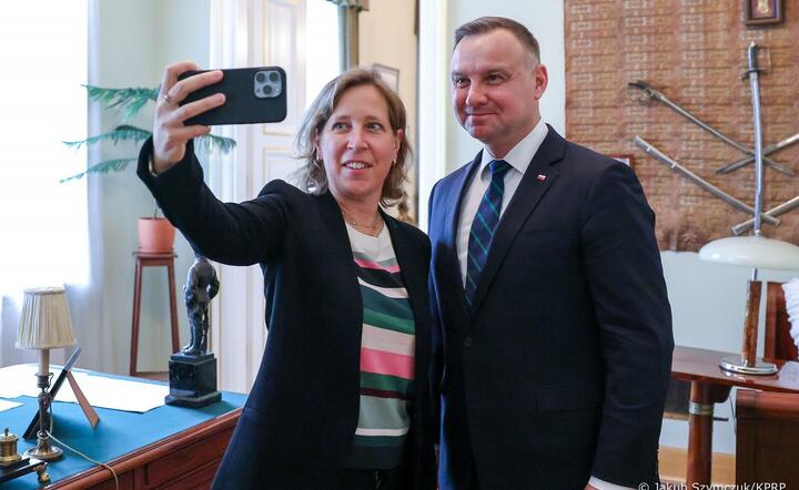 Prezydent Andrzej Duda przyjął i Susan Wojcicki / autor: KPRP 