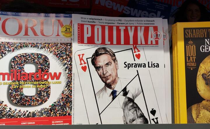 Tomasz Lis na okładce gazety / autor: fot. Fratria
