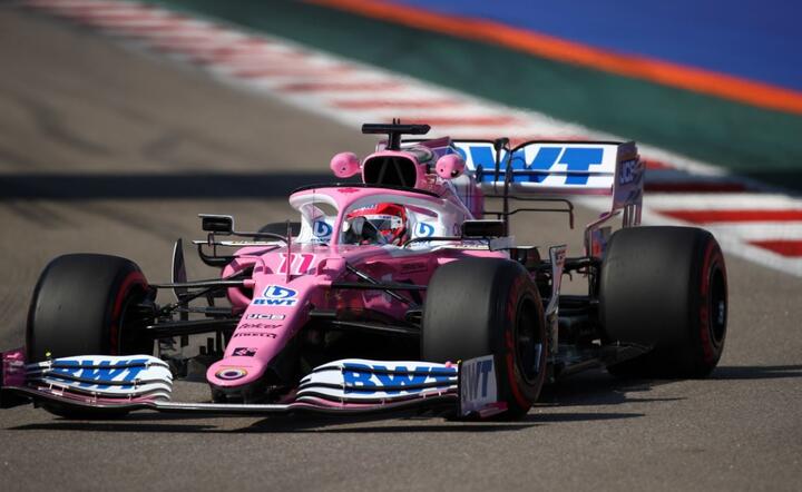 Sergio Perez w bolidzie Racing Point / autor: PAP/EPA/Bryn Lennon / POOL
