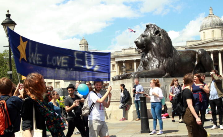 AntyBrexitowa demonstracja w Londynie, sobota 2 lipca, fot. PAP/ EPA/SEAN DEMPSEY