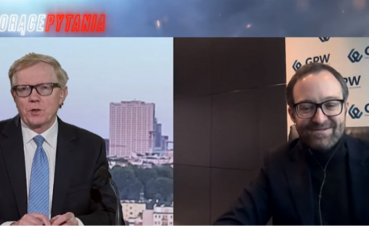 Stanisław Koczot z Gazety Bankowej i Marek Dietl, prezes GPW / autor: Fratria