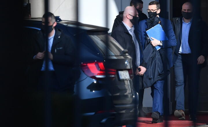 Mateusz Morawiecki opuszcza Pałac Prezydencki / autor: PAP