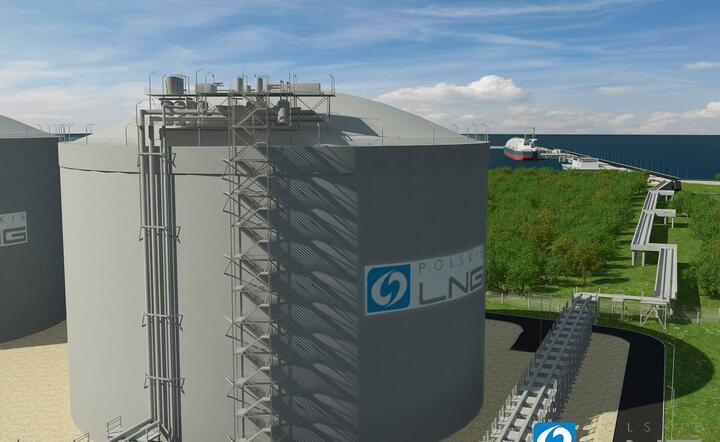 Wizualizacja instalacji terminalu LNG w Świnoujściu, fot. materiały prasowe Polskie LNG