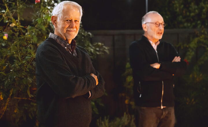 Robert Wilson (z lewej) i Paul Milgrom / autor: PAP/EPA