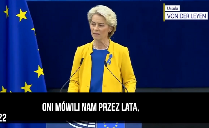Ursula von der Leyen, szefowa Komisji Europejskiej / autor: Yt/screen