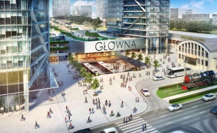Wizualizacja przyszłego wyglądu okolic dworca od strony ulicy Towarowej, fot. materiały inwestora