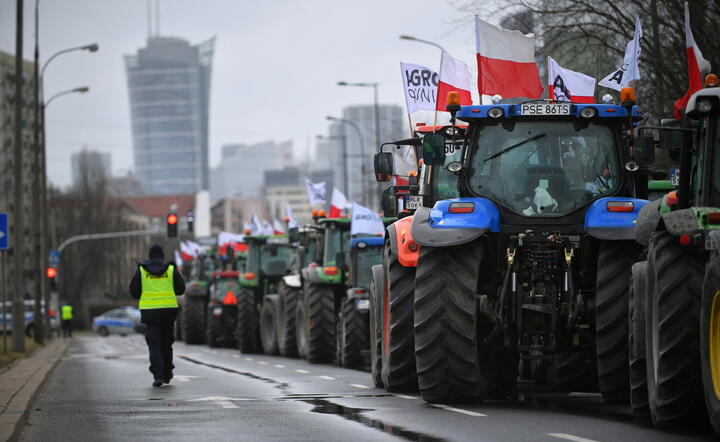 Rolnicy w Warszawie / autor: PAP/Marcin Obara
