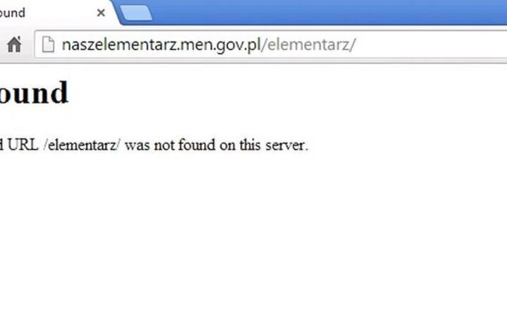 Taki komunikat wyświetla strona MEN fot. Internet