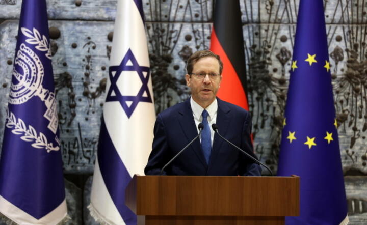 Prezydent Izraela Izaak Hercog / autor: PAP/EPA/ABIR SULTAN