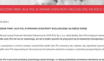 Problemy Odry: Ta firma broni się przed nieprawdziwymi zarzutami
