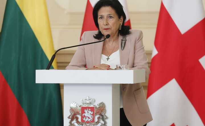 Prezydent Gruzji Salome Zurabiszwili / autor: PAP/  EPA/GEORGIAN PRESIDENTIAL PRESS SERVICE
