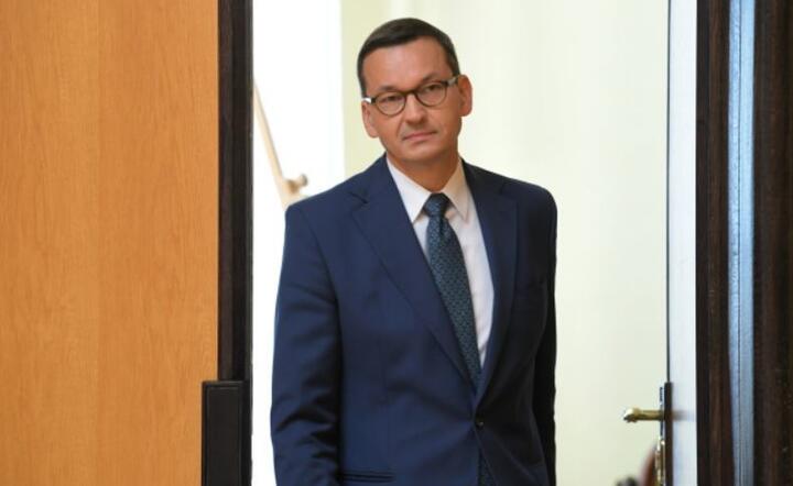 Premier Mateusz Morawiecki podczas konferencji prasowej w KPRM w Warszawie, 30 bm. / autor: PAP/Radek Pietruszka