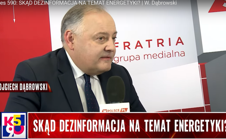 prezes PGE Wojciech Dąbrowski / autor: screen/wPolsce.pl, Fratria