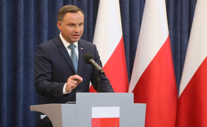 Wystąpienie prezydenta Andrzeja Dudy, fot. PAP/Paweł Supernak
