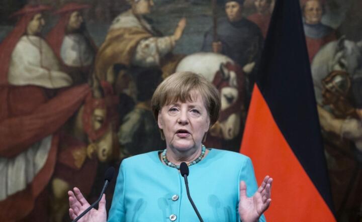 Kanclerz Angela Merkel po rozmowach w Rzymie, fot. PAP/EPA/ANGELO CARCONI 