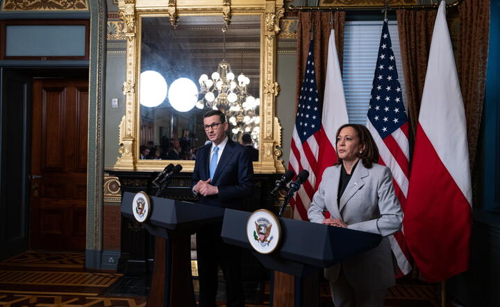 Wiceprezydent Kamala Harris spotkała się z premierem Polski Mateuszem Morawieckim / autor: EPA/PAP