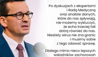 Morawiecki: Echa trzeciej fali pandemii mogą sięgnąć Polski