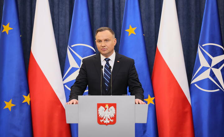 Wystąpienie Andrzeja Dudy po spotkaniu z Joe Bidenem / autor: PAP