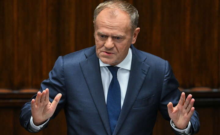 Premier Donald Tusk przemawia podczas posiedzenia Sejmu w Warszawie / autor: PAP/Radek Pietruszka
