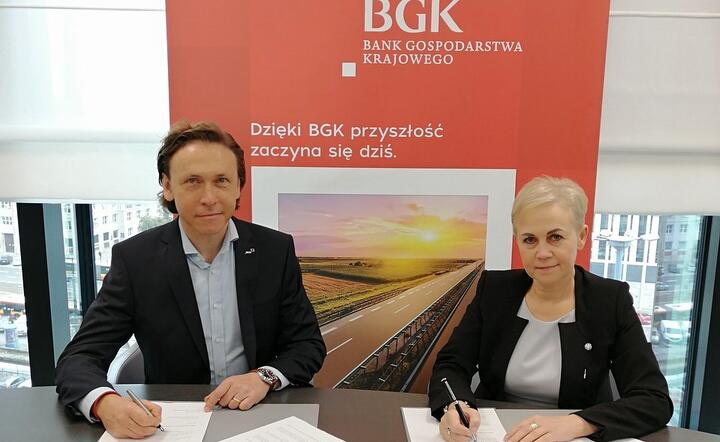  Prezes Zarządu BGK Beata Daszyńska-Muzyczka i pierwszy wiceprezes Zarządu BGK Paweł Nierada / autor: BGK