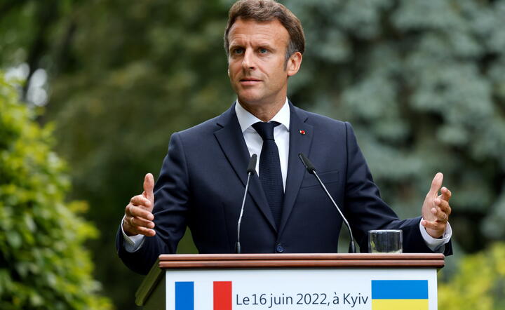 prezydent Francji Emmanuel Macron / autor: PAP/EPA/LUDOVIC MARIN / POOL