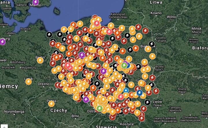 Mapa strajków / autor: Google